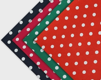 44" Polka Dot Cotton Fabric by the Yard – 100% Cotton Dressmaking Quilting Craft