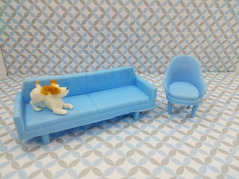Marx Sofa And Chair Soft Plastic French Provencal Toy Image 0