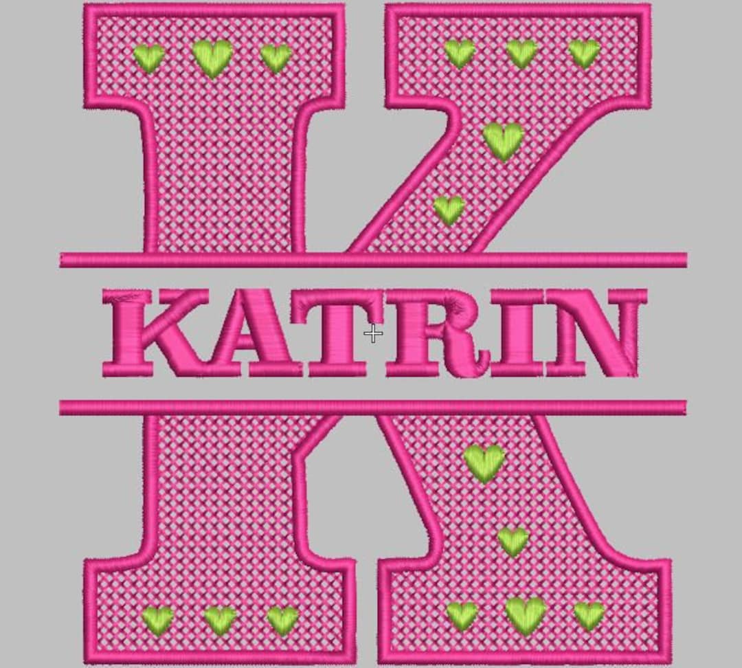 Alphabet Embroidery Design,machine Embroidery LETTER K,embossed