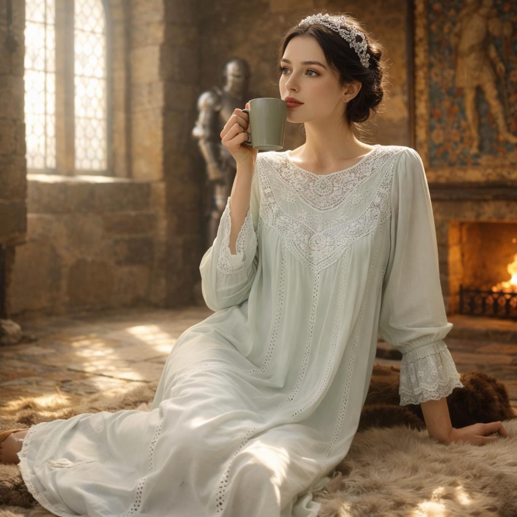 Lace Cotton Nightgown, Medieval Victorian Style - Etsy