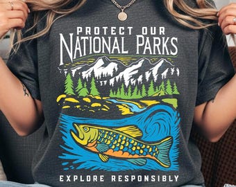 Comfort Colors® 90s National Parks Unisex T shirt Granola Girl Shirt Respect the Local Wildlife Tee Hiking Camping Clothes Wanderlust Shirt