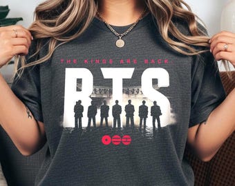 Comfort Colors® BTS Arirang Tracklist The Kings Are Back Shirt, Bangtan 2026 Album Songs Concert Tee, Merch Gift for Kpop Fan