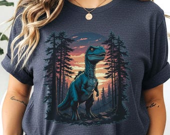 Vintage Jurassic Dinosaur 90s Graphic T-Shirt, Retro T-Rex & Triceratops Shirt, 90s Prehistoric Graphic Tee, Dino Top