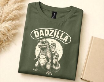 Dadzilla T-Shirt Father Day Gifts for Dad Funny Papa Tshirt Cool Daddy Dinosaur Tee