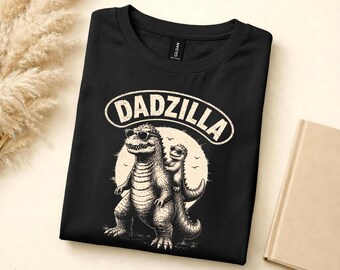 Dadzilla T-Shirt Father Day Gifts for Dad Funny Papa Tshirt Cool Daddy Dinosaur Tee