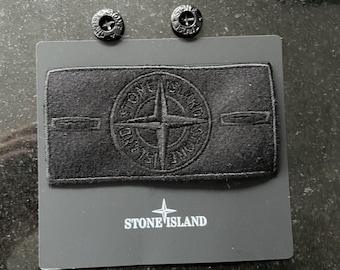 Stone Island Badge and 2 buttons Black GHOST! Taken from stone island clothing