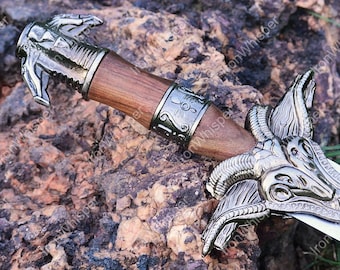 Spada lunga fantasy forgiata a mano in acciaio ad alto tenore di carbonio, spada medievale da esposizione, regalo