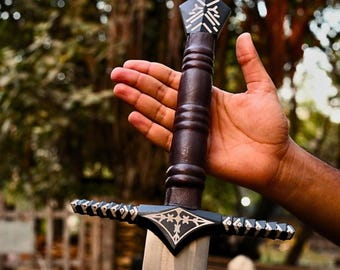 Épée viking forgée à la main, épée médiévale en acier inoxydable, cadeau personnalisé pour lui