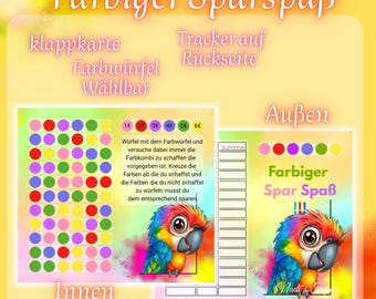 2-er Klappkarte Farbiger Sparspaß