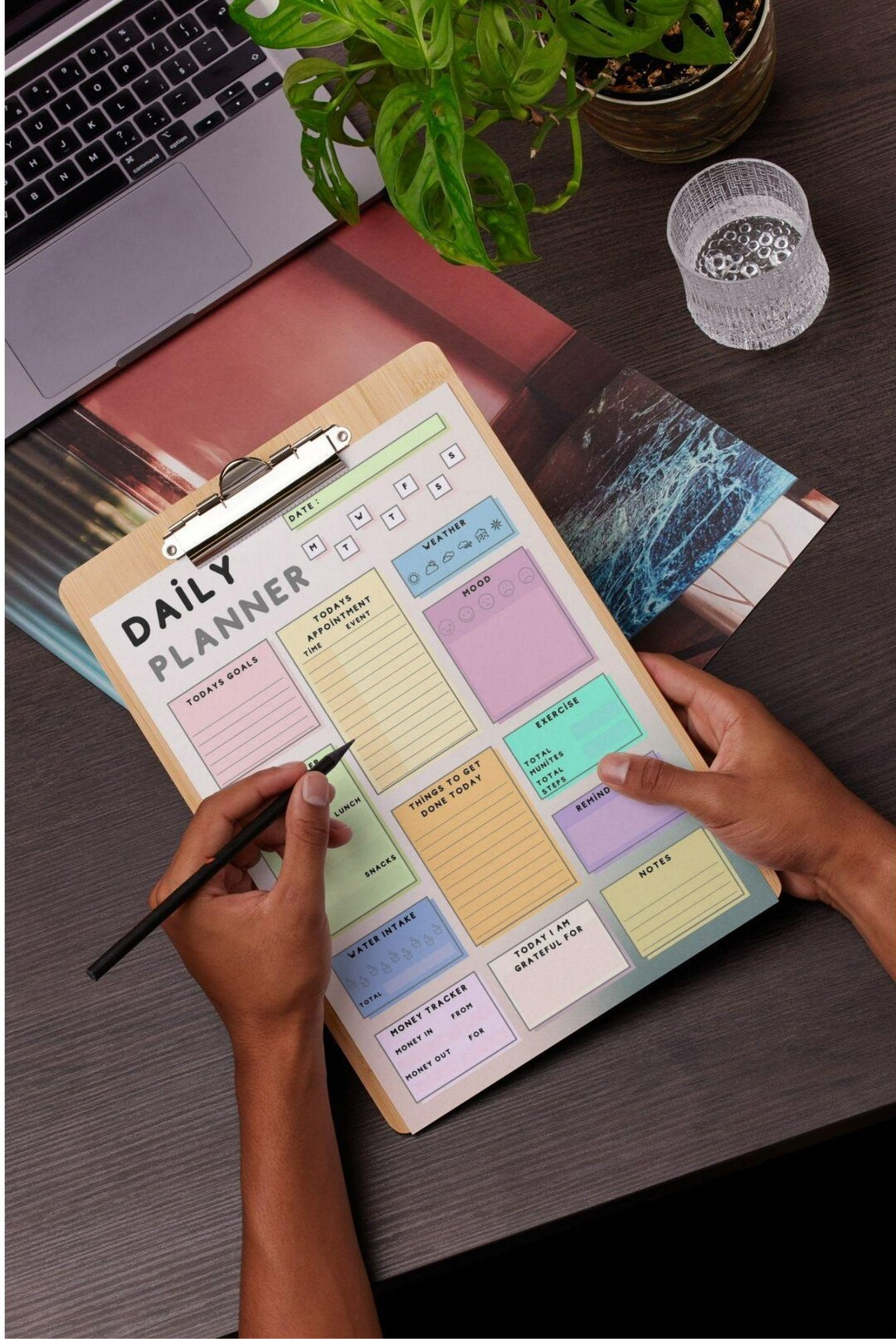 Pastel Daily Planner Printable | Minimal Daily Schedule | Soft Color To ...