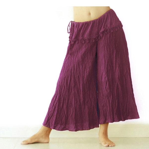 SALE.. Fisherman Pants in Dark Purple 100% Cotton