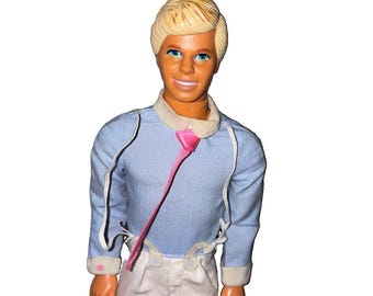 Vtg 1968 Mattel Ken doll with blonde molded hair Green Eyes- Outfit With Shoes
