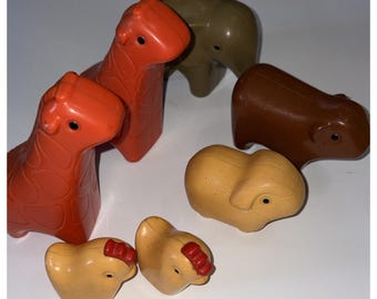 Little Tikes Toddle Tots Animals Giraffe Chicken Sheep Elephant Noahs Ark Farm