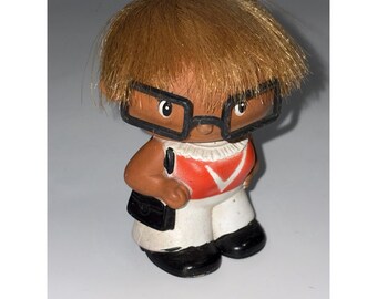 vintage 1960s Korean Brat doll With Glasses 3.5"
