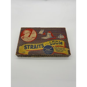 Métier à tisser réglable en métal vintage Straits dans une boîte, États-Unis