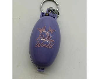 Llavero de mariposa Takara Pollen World de 1993, color morado, no funciona.