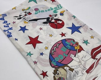 Cortina de tela deportiva de Bugs Bunny, Looney Tunes, Warner Bros., 1993, 112 x 142 cm