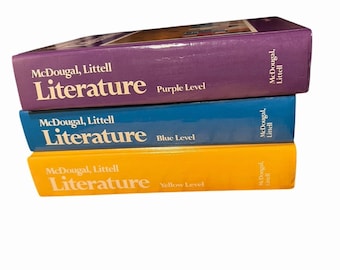 MCDOUGAL, LITTELL Literatura Nivel Púrpura, Azul, Amarillo, INGLÉS Tapa dura Década de 1980
