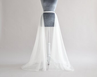 Tulle wedding over skirt • Tulle bridal over-skirt • Bridal skirt • Over-skirt • Dress train • Detachable wedding dress train