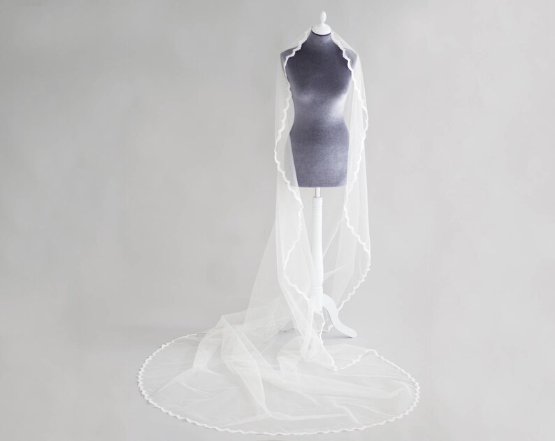 Full lace edged barely there wedding veil \u2022 Lace Wedding Veil \u2022 Barely there wedding veil \u2022 Delicate lace edge sheer veil
