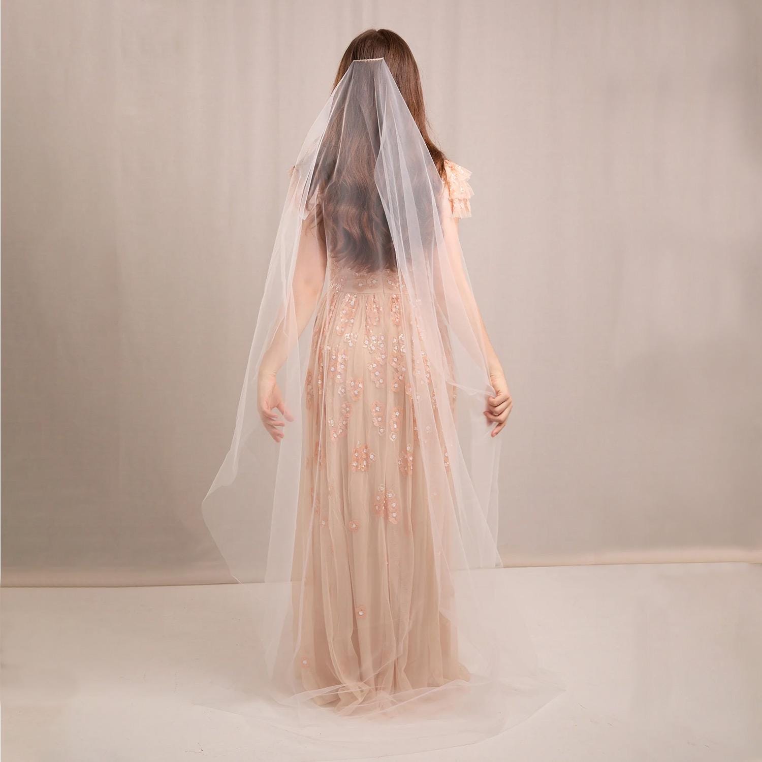 Italian Tulle Barely There Wedding Veil • Minimalist Bridal Veil