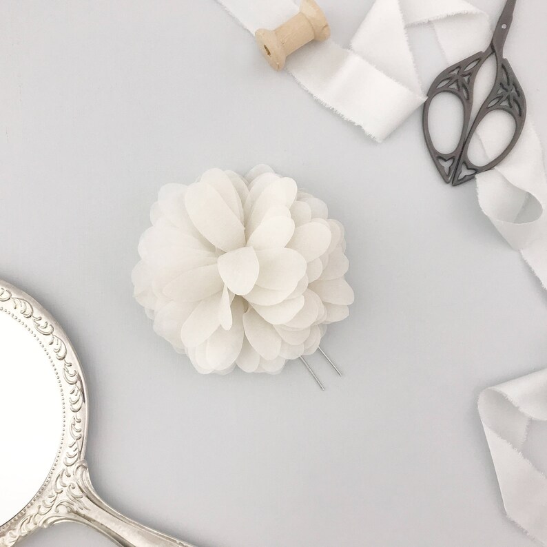 Silk Flower Wedding Hair Pin Silk Flower Hair Piece Wedding Etsy UK