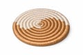 Handwoven African Coaster | Natural & Blush Spiral, Boho Table Decor product logo