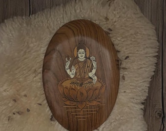 Lakshmi - Placa de marquetería de madera india