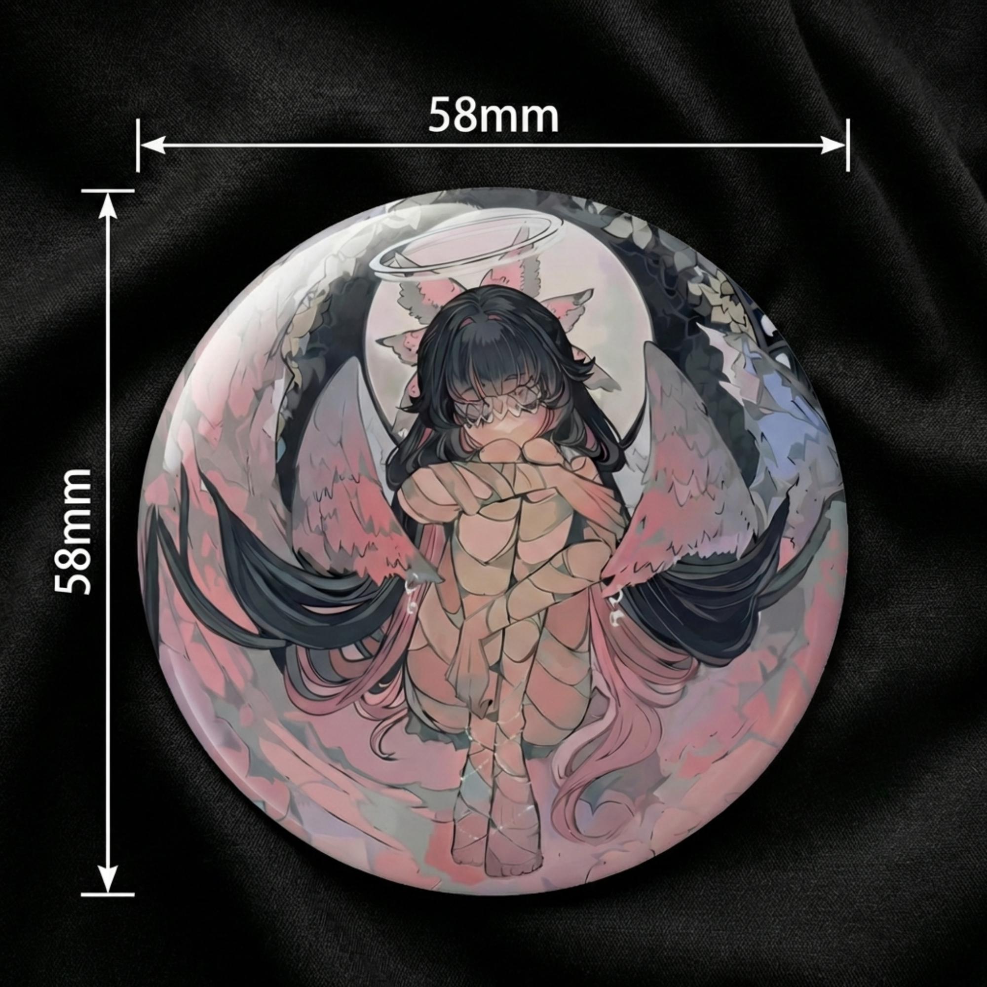 Lot De 6 Badges Pin's Anime Ghost Slayers – 58 Mm – Métal Alliage – Déco Vêtements, Sacs, Trousses