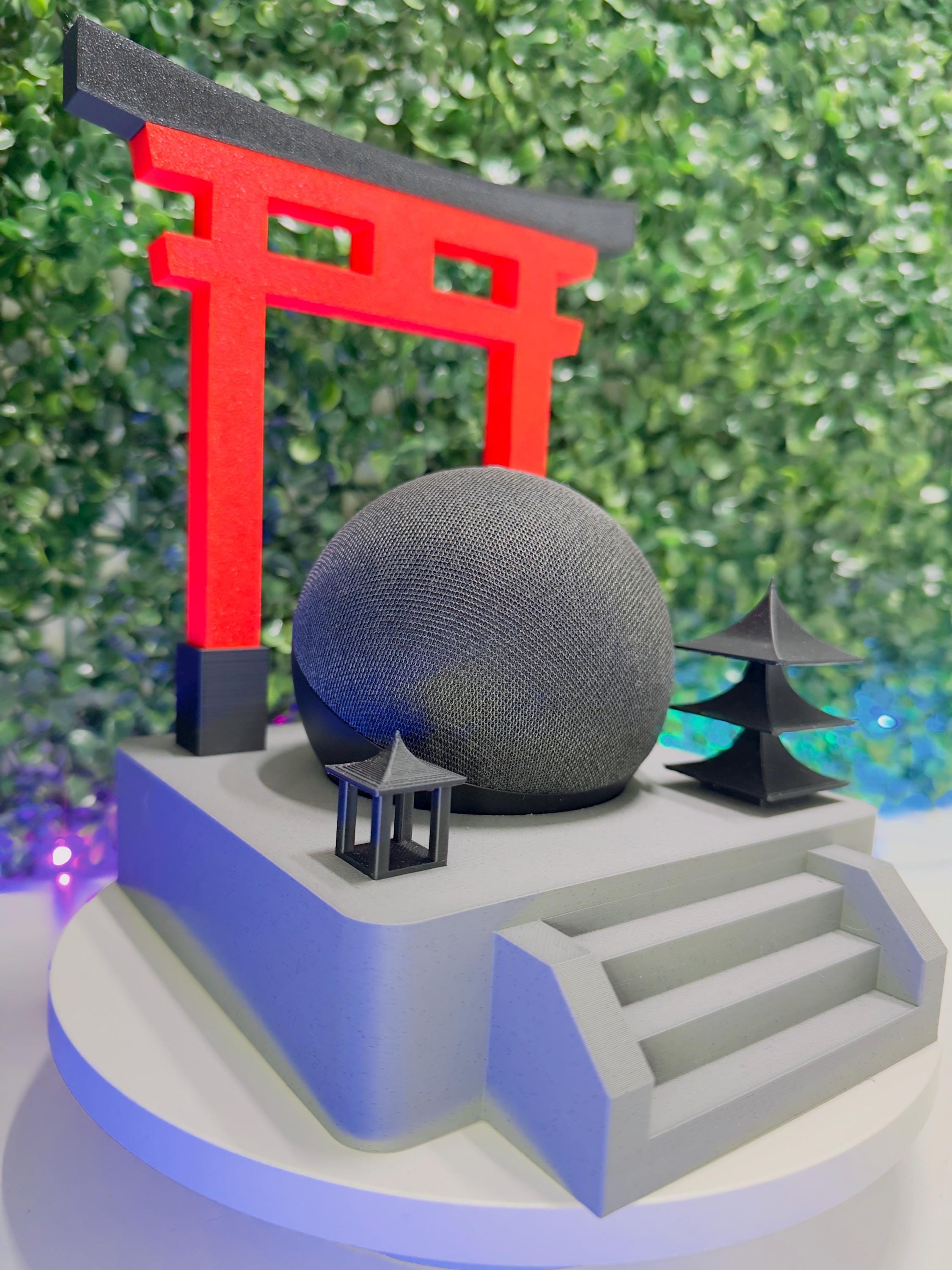 Support décoratif pour Alexa Echo Dot - style temple japonais