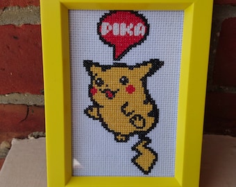 Pika-Pikachu Cross Stitch Pattern!