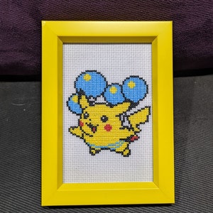 Happy Birthday Pikachu Cross Stitch Pattern!
