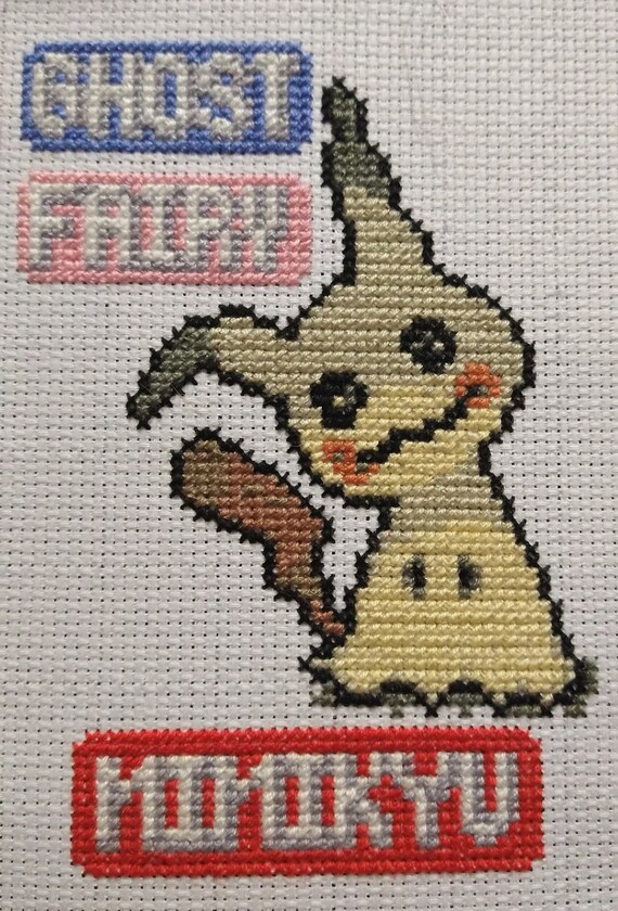 Mimikyu  Pixel art pokemon, Pixel art pattern, Pokemon cross stitch