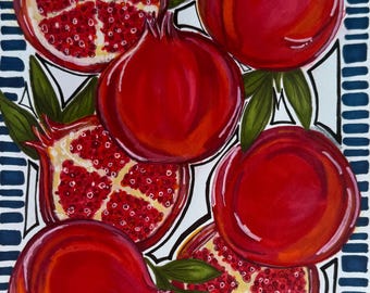 Hand gezeichneter Granatapfel Wandkunst