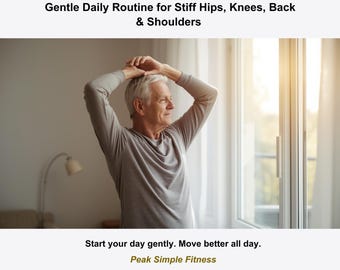 10 Minute Morning Joint Warm Up for Adults 40–70 | Gentle Mobility Routine for Stiff Hips Knees Back & Shoulders | Low Impact PDF