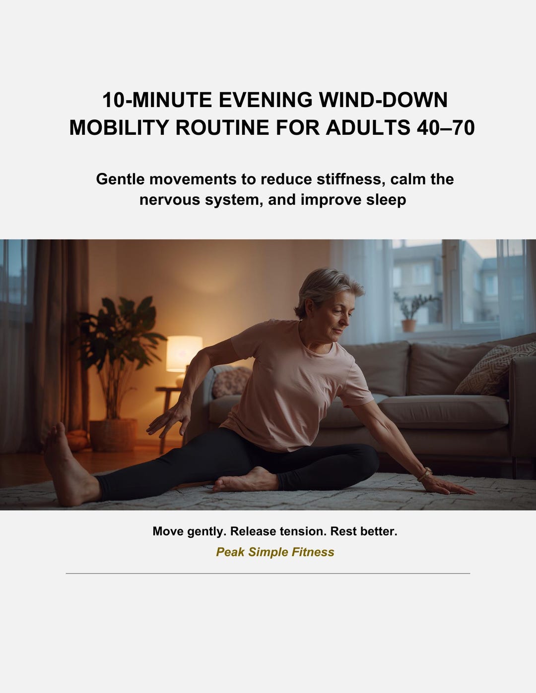 10 Minute Evening Mobility Routine for Adults 40–70 | Gentle Wind Down ...