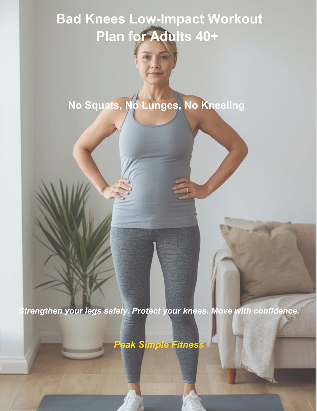 Bad Knees Workout Plan for Adults 40+, Low Impact Knee Friendly ...