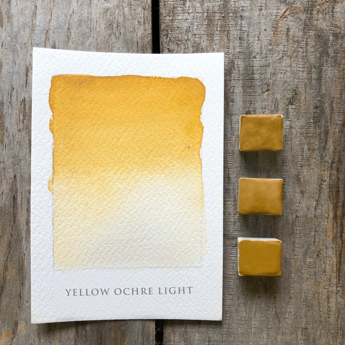 Yellow Ochre Light Handmade Watercolor Paint Professional Etsy