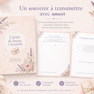 Carnet de lettres à transmettre numérique | Cahier de lettres à remplir | Souvenirs, mots du cœur, PDF imprimable GoodNotes