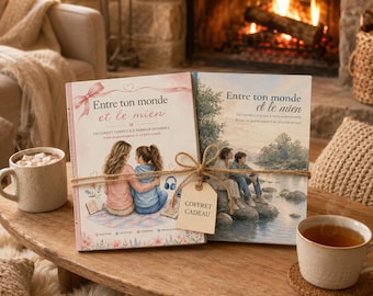 Box Set Mellan Din Värld och Min – 2 Anteckningsböcker för Morföräldrar och Barnbarn PDF A4