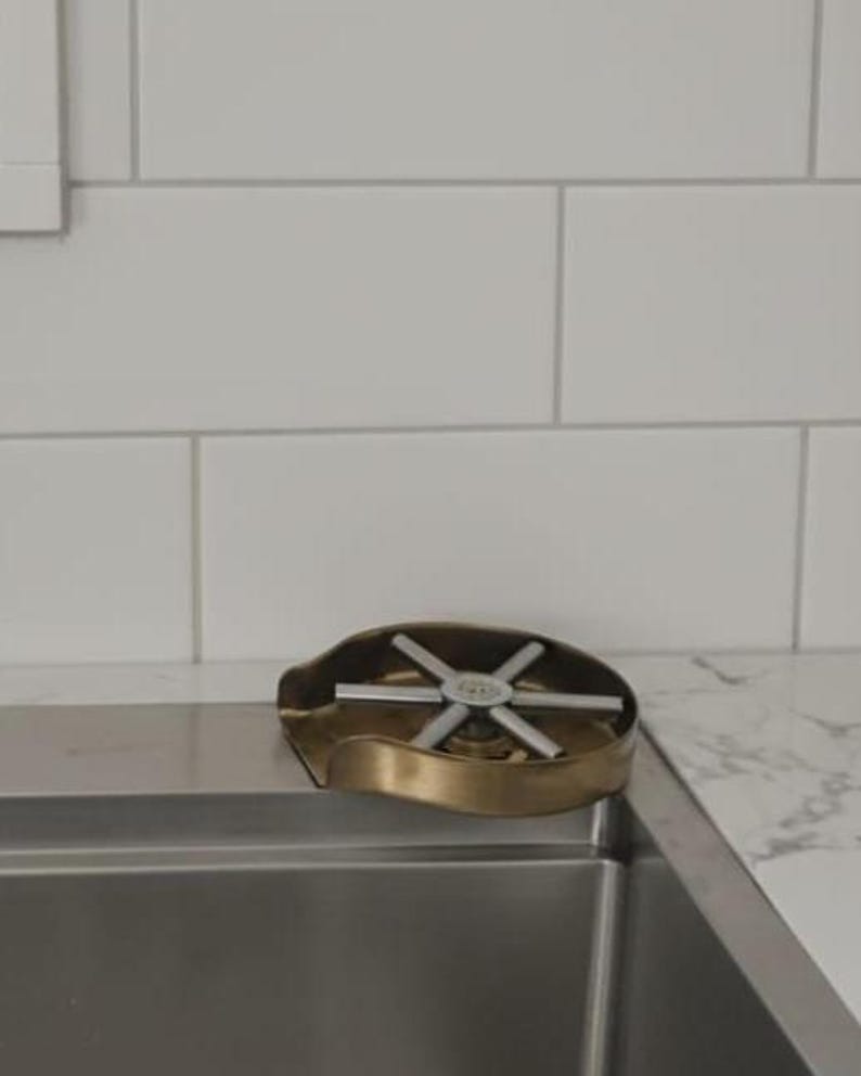 Unlacquered Brass Glass Rinser, Kitchen Sink Cup Washer Faucet ...