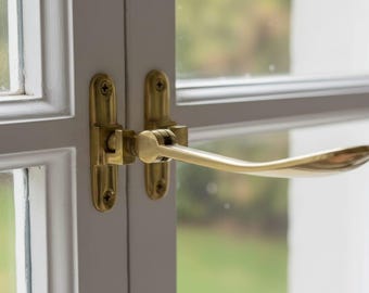 Handmade Solid Brass Window Latch – Vintage Casement Window Handle