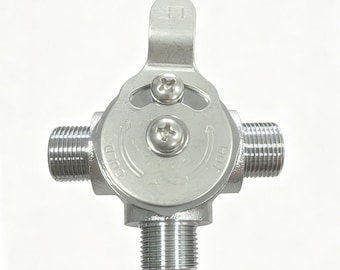 Solid Brass Chrome Shower Diverter Valve: G1/2 G9/16 Faucet Splitter, 3 Outlet Bathroom Fixture