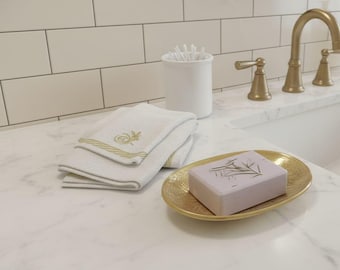 unlacquered brass  bathroom soap holder hammered finish bathroom accessory