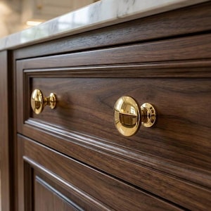 Massief messing kastknoppen, gepolijste gouden ladegrepen, moderne luxe hardware