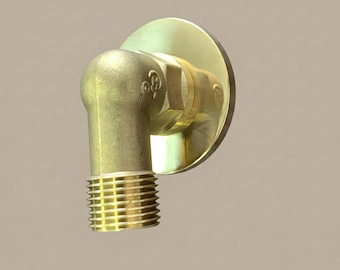 Solid Brass Shower Outlet Elbow, Wall Mounted Water Supply Connector, Bathroom Hose Fitting