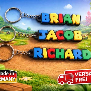 Personalisierter Super Mario Schlüsselanhänger mit Namen | Gaming Geschenk | 3D Druck Namensanhänger | Geschenk für Kinder - Versand Frei