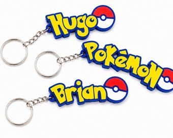 Gepersonaliseerde sleutelhanger met naam | Kleurrijk naamplaatje | Cadeau voor kinderen en gamers | Sleutelhanger met eigen naam | Retro pixelstijl