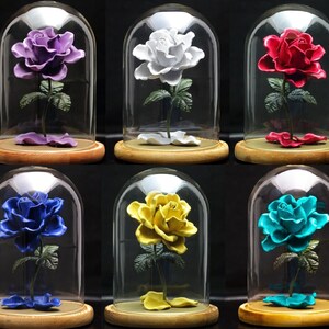 Leather rose third anniversary gift leather flower