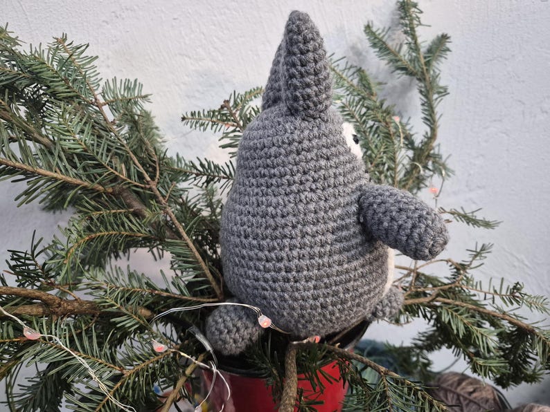 Handgjord Totoro Virkad Amigurumi Gosedjur - Studio Ghibli bild 4